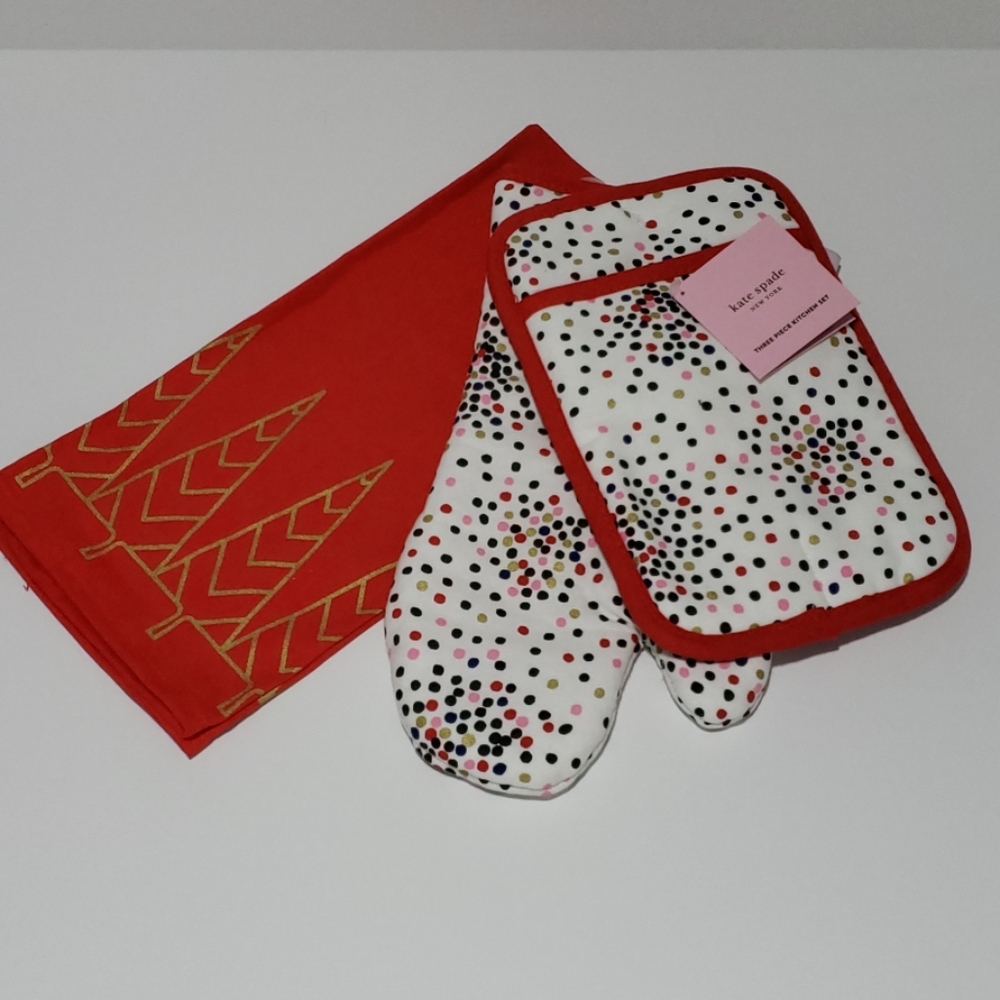 Kate spade Three Piece Kitchen Set Christmas